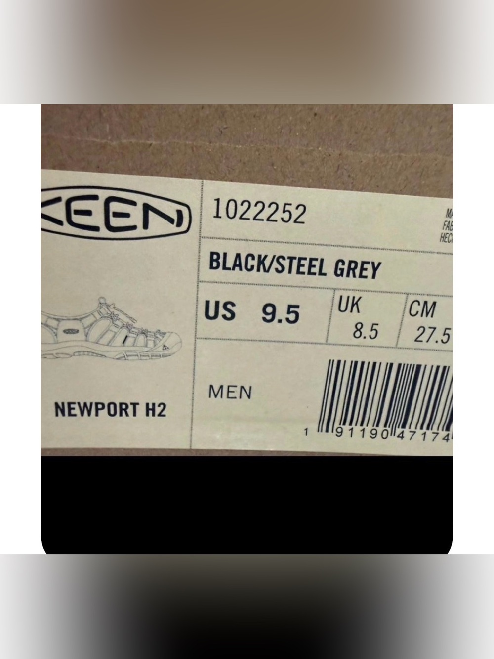 Keen Men's Black Outdoor Sandals with Orange Insoles - Picture 6 of 10